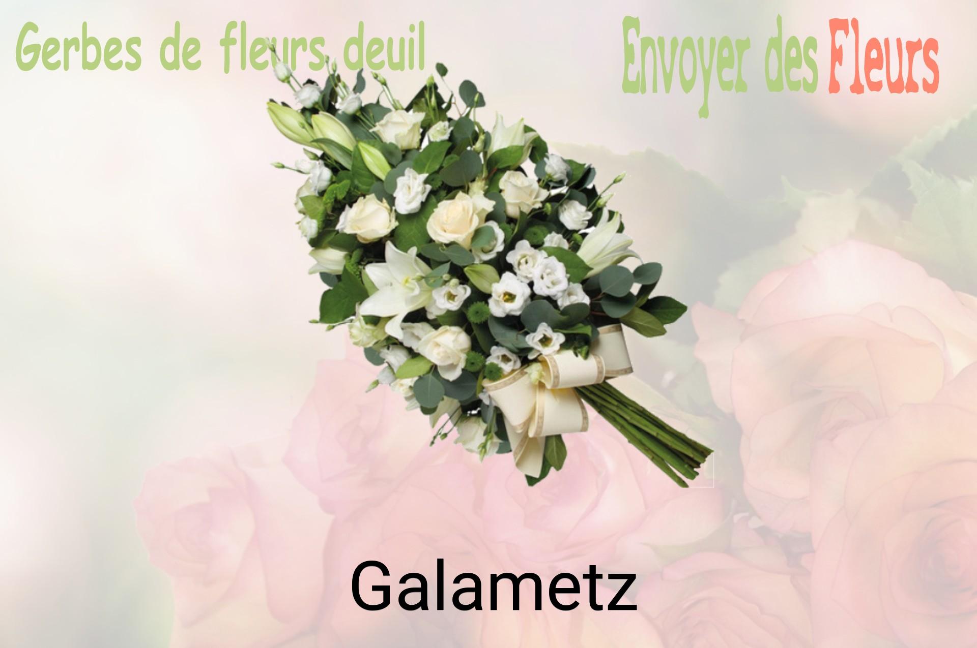 Gerbe de fleurs de deuil livrée à Galametz